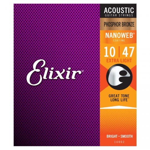 Elixir Acoustic Phosphor Bronze Nanoweb Strings