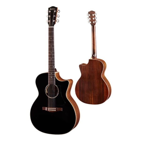 Image of Eastman PCH2 GACE BK Black Acoustic Guitar Jam Music