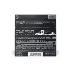 d addario ecg24 chrome flat wound electric guitar string 003