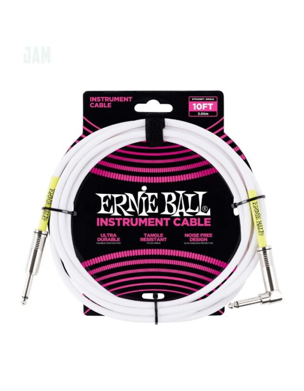 buy ernie ball 10 foot white instrument cable guitar jam music 001