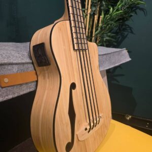 ortegea runab ub uke bass natural solid bamboo