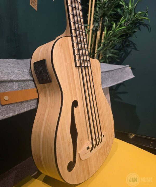 ortegea runab ub uke bass natural solid bamboo