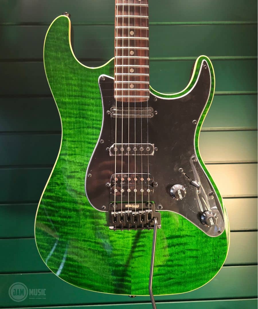 jet guitars js 450 transparent green