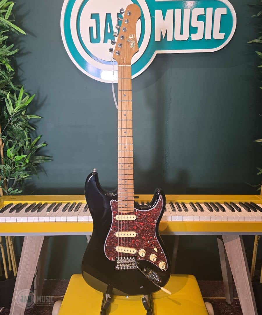 jet guitars js 380 black roasted maple